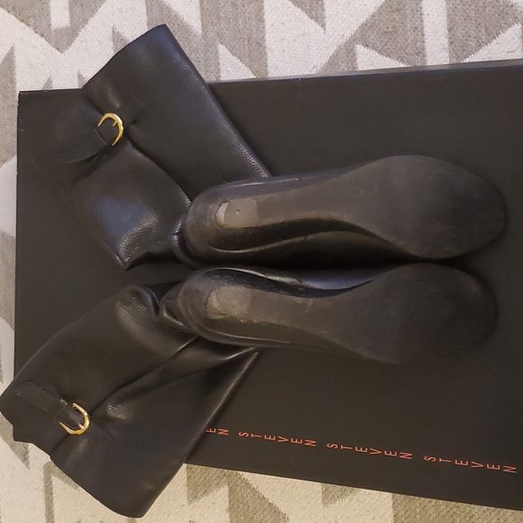 Steve Madden INTYCE BLACK LEATHER BOOTS 8.5 - Picture 9 of 10